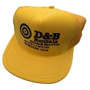 Vintage D&B Rentals Sales & Service Sterling Virginia SnapBack Mesh Trucker Hat